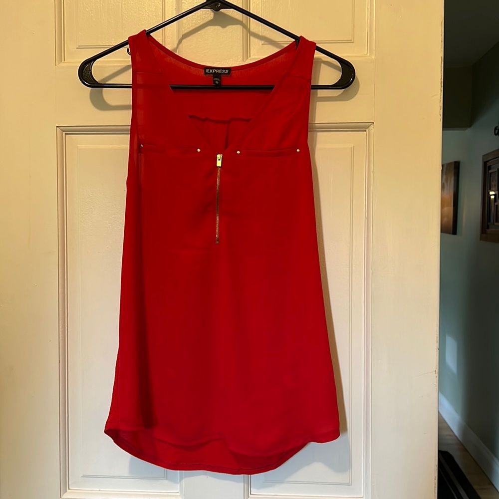 Express red tank top